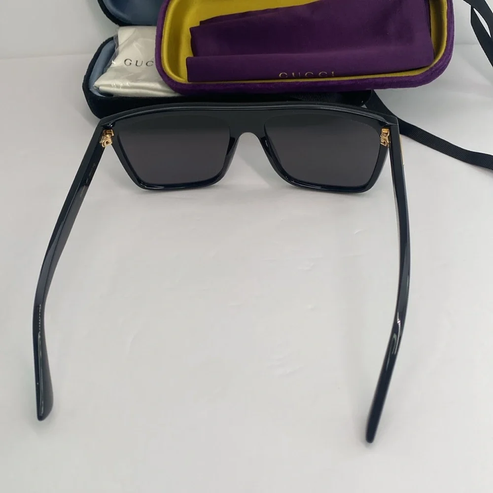 💯- New  Authentic Gucci Grey Browline Men's Sunglasses GG0748S 001 59.